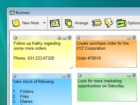 Move sticky notes to folders (memoboards) - Notezilla