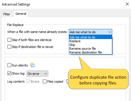 Pre-configure file replace rules Pre-configure file replace rules