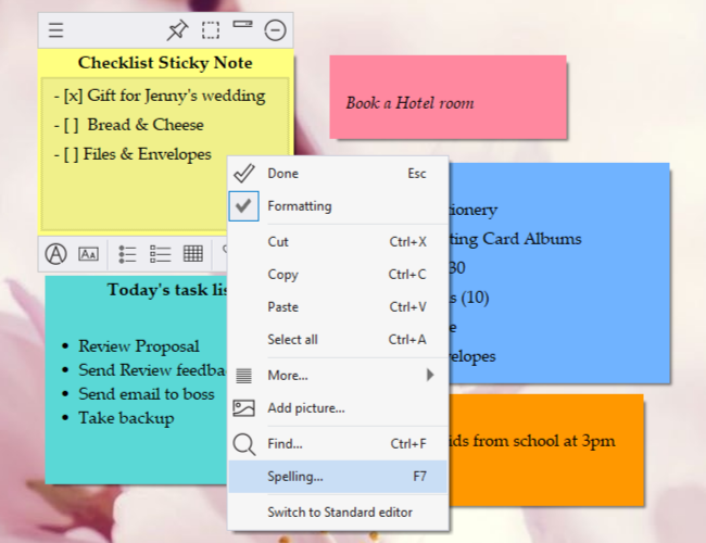how to add checkboxes to sticky notes on mac