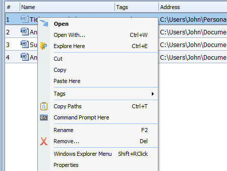 Faster access to Windows Explorer context menu Faster access to Windows Explorer context menu