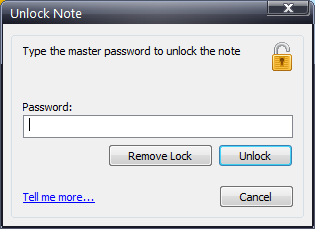 Locking a sticky note with a password in Windows using Notezilla ...