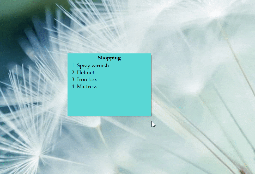 desktop note widget